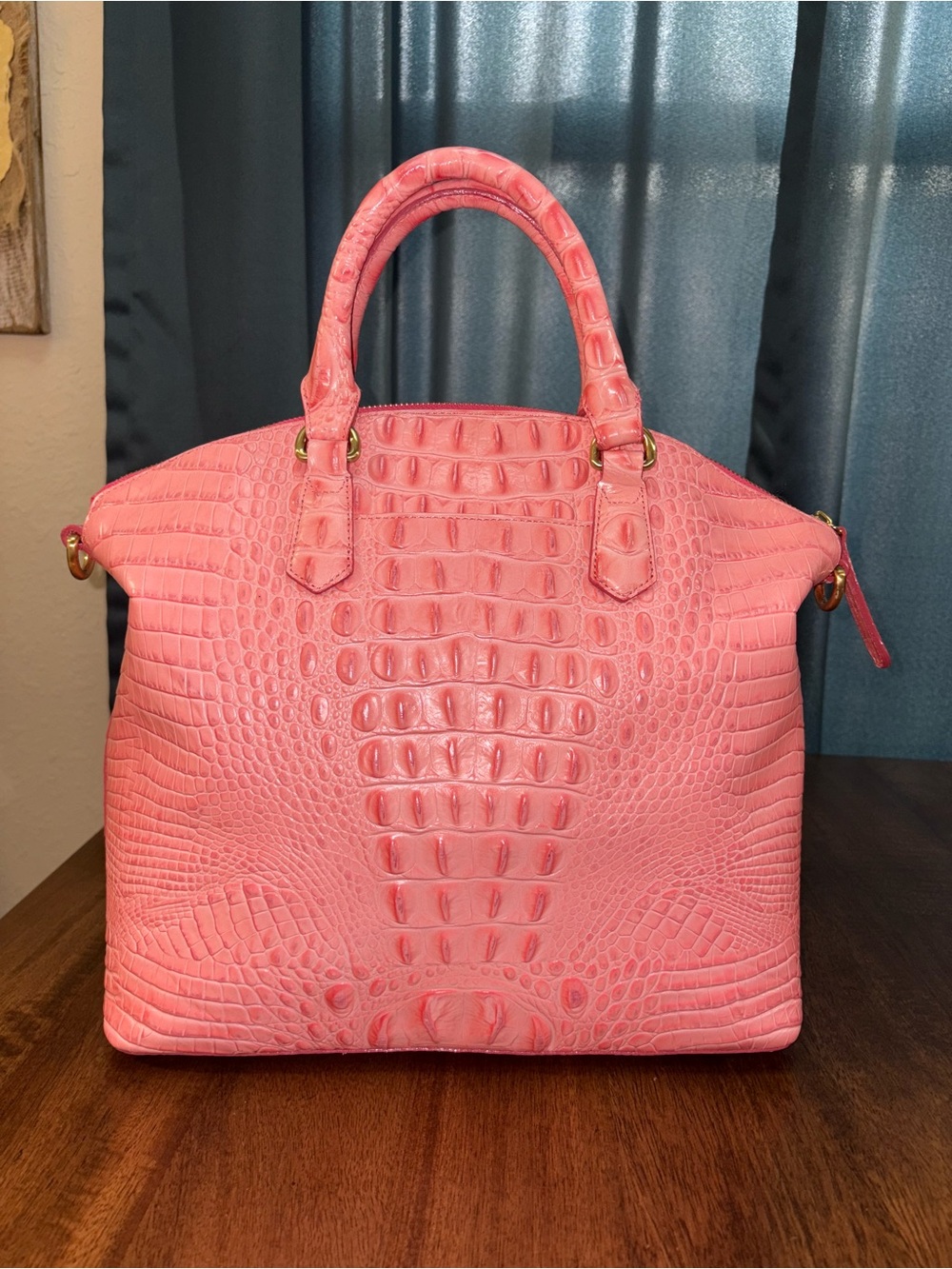 Brahmin EUC Lrg Duxbury - Pink Lychee - RARE, HTF - Coral Pink - Feminine - Picture 3 of 15